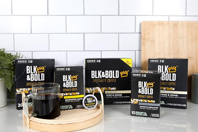 BLK &amp Bold Smoove Operator Keurig Single Serve K-Cup Pods Premium Dark Roast 100% Arabica Beans 20 Count