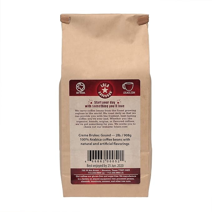 Lola Savannah Crème Brulée Ground Decaf Coffee 2lb