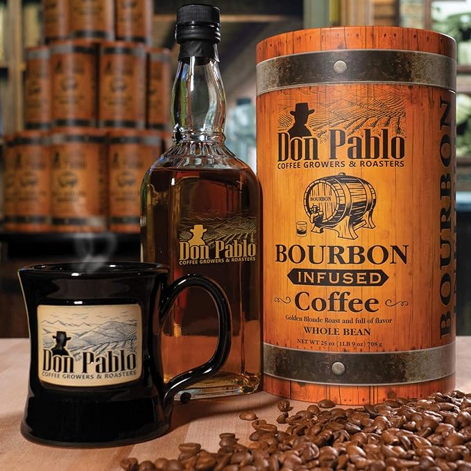 Don Pablo Bourbon Infused Coffee – 100% Arabica Whole Bean (25 oz. Light Roast Light Roast)