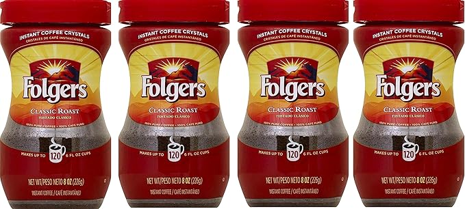 Folgers Instant Coffee Crystals Classic Roast 32 ounce