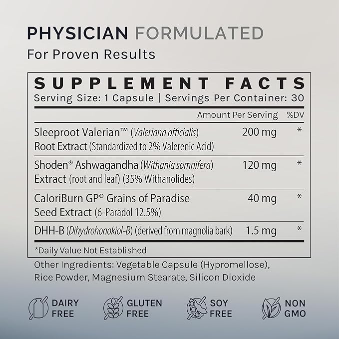 InfiniWell IgNIGHT - Valerian Root &amp Ashwagandha Sleep Aid with Grains of Paradise to Support Metabolic Health - Promote Healthy Metabolic Function While You Sleep - (30 Capsules)