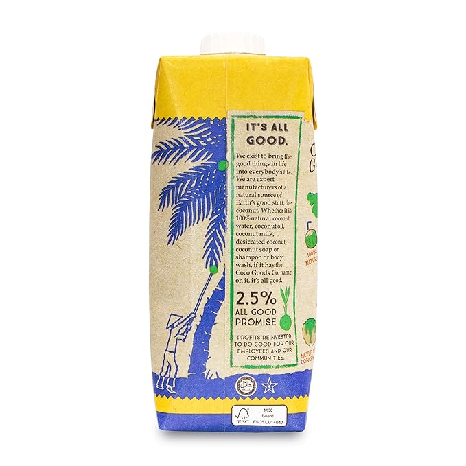 CocoGoods Co Single-Origin Natural Coconut Water with Fresh Pineapple Juice 16.9 fl. oz 12 pack