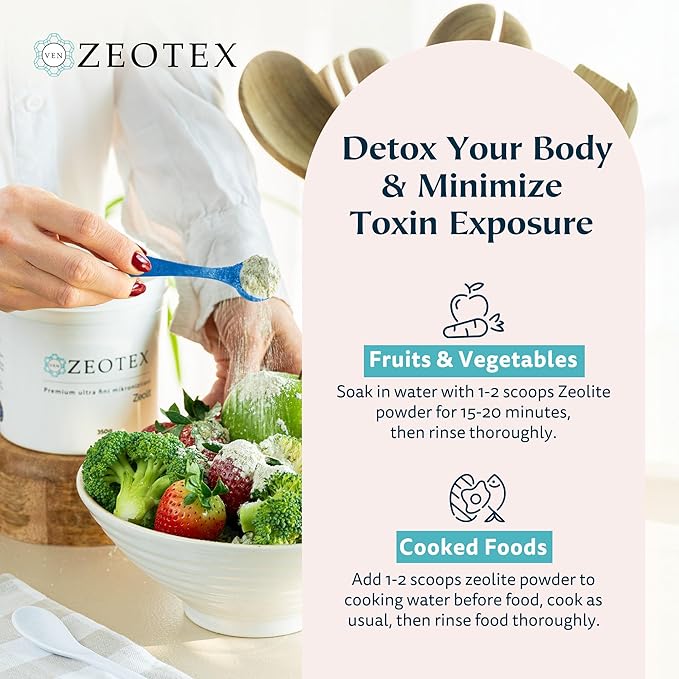 1000g Zeolite Detox Powder – Clinoptilolite Supplement for Full Body Cleanse Gut Health Energy Immune &amp pH Support | Natural Mineral