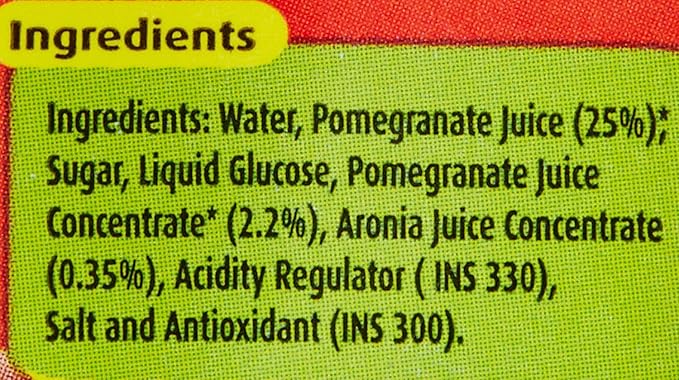 Real Pomegranate Fruit Power 200ml - Pack of 6