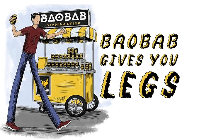 Baobab Stamina Drink – Natural Energy with Baobab Yerba Mate &amp Hibiscus | Clean Focus Great Taste &amp No Crash | Plant-Based Superfruit Functional Beverage Perfect Pre Workout Drink (6x12oz Ca