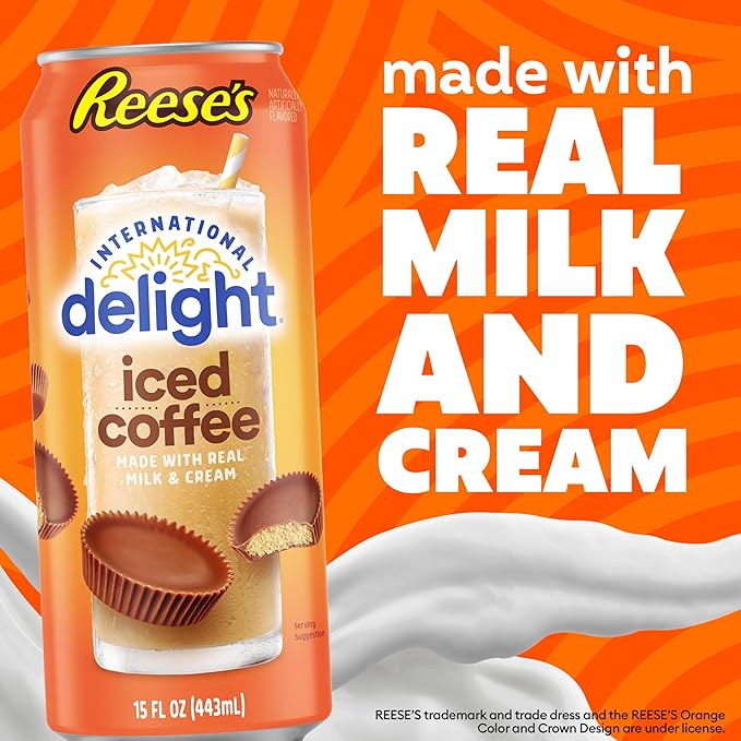 International Delight Iced Coffee REESE'S Grab and Go Coffee Drinks Made with Real Milk and Cream 15 FL OZ 12 Count