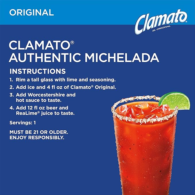 Clamato Original Tomato Cocktail 64 fl oz bottles (Pack of 8)