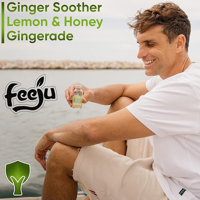 15 Pcs Lemon &amp Ginger Shots with Honey - 60ml Hand-squeezed Immunity Shots for Digestion and Energy Boost – No Allergens with Vitamin C and Zinc