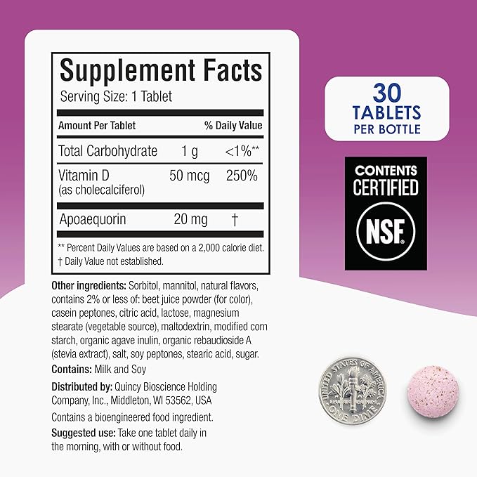 Prevagen Extra Strength Mixed Berry Chewables - 30 Tablets (1 Month Supply) | Formulated for Your Brain | 20mg of Apoaequorin Plus Vitamin D3