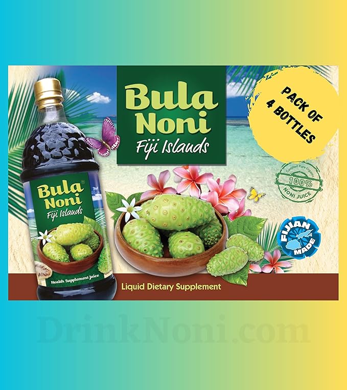 NONI Juice - 100% (Pack of 4 x 33.8 Oz) Rich in Antioxidant All Natural Daily Wellness Drink DrinkNoni.com