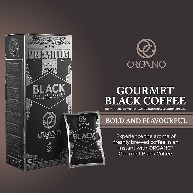 ORGANO 4 Boxes Gourmet Black Coffee 100% Certified Ganoderma Lucidum (120 Sachets)