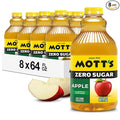 Mott's Zero Sugar Apple Juice Drink 64 fl oz Bottle (Pack of 8) Apple Flavor Excellent Source of Vitamin C