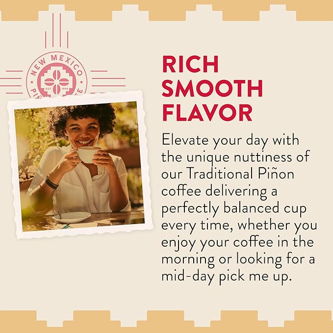 New Mexico Piñon Coffee Naturally Flavored Coffee (Traditional Piñon Whole Bean 5 pound)