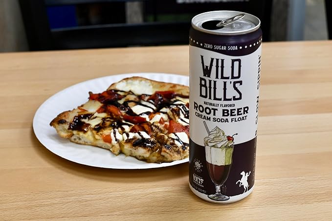 Root Beer - Wild Bill's Zero Sugar Cream Soda Zero Artificial Colors Flavors or Preservatives Naturally Sweetened (Individual 12oz Cans 12-Pack)