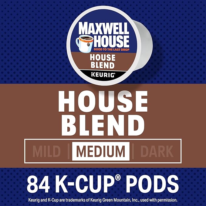 Maxwell House House Blend Medium Roast K-Cup Coffee Pods 84 ct Box