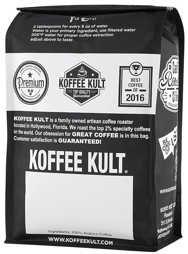 Koffee Kult Brazil Coffee Beans Medium Roast - 100% Single Origin Brazilian Coffee - Fresh Artisan Roasted (Whole Bean 32oz bag)