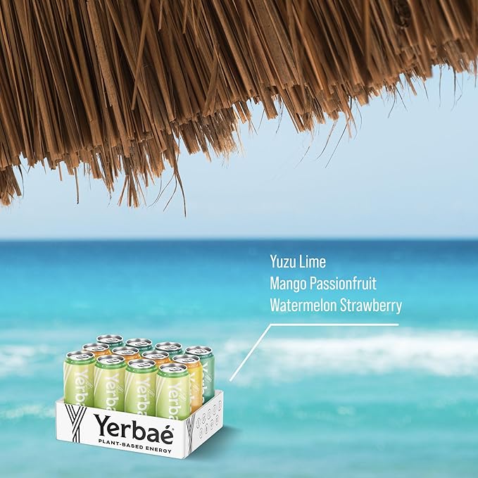 Yerbaé Variety Flex Pack Functional Energy Drink - 0 Sugar 0 Calories 0 Carbs. Yerbae is Energized by Yerba Mate Plant-Based Healthy Alternative to Sugary Energy Beverages 16oz cans (12 Pack)