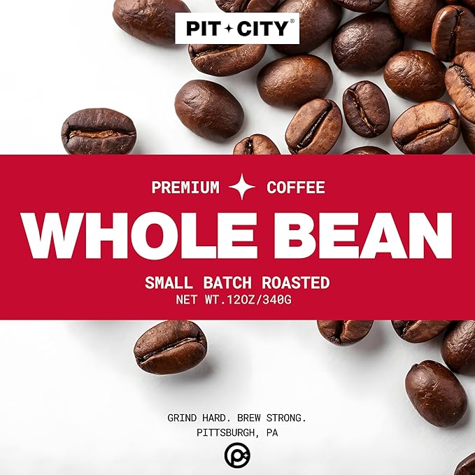 Pit City South Side Sweet Espresso Blend Medium-Light Roast Whole Bean Coffee 12oz Bag - Light &amp Smooth Sweet Citrus &amp Toffee - Premium Small Batch Roasted - Pittsburgh