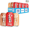 Cove Probiotic Soda Soft Drinks with Zero Sugar – Refreshing Functional Soda Alternative with Probiotics &amp Vitamin C – Naturally Flavored Caffeine-Free Sparkling Beverage – Nostalgic Variety 12-P