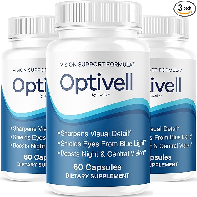 (3 Pack) Optivell Eye Capsules - Official Optivell Advanced Premium Vision Support Pills - Maximum Strength Natural Vitamins for Overall Health &amp Wellness Reviews 180 Capsules for 3 Months