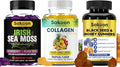 Sakoon nutrition Black Seed Oil Halal Collagen &amp Kids’ Elderberry Gummies – 3-in-1 Bundle for Immune Support Anti-Aging Hair &amp Skin Health – Non-GMO Gluten-Free – 60 Gummies Each