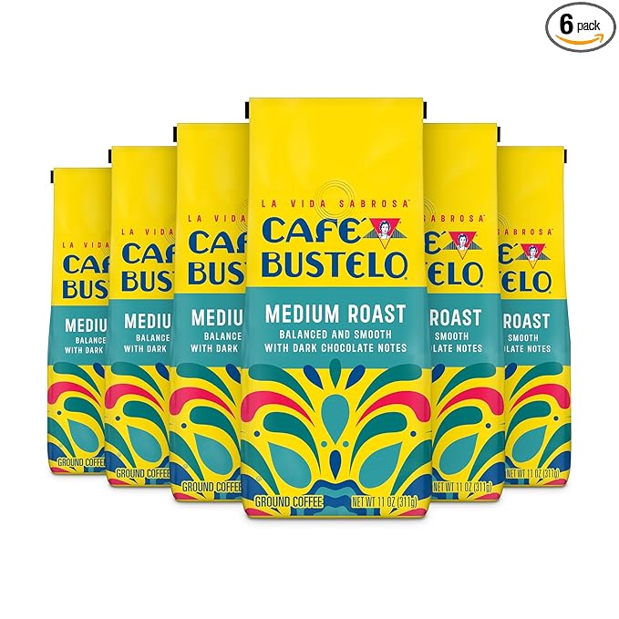 Café Bustelo Medium Roast Ground Coffee 11-Oz. Bag (Pack of 6)