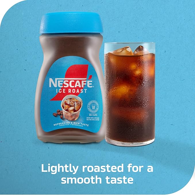 NESCAFÉ Ice Roast Instant Iced Coffee 2 Jars (6 Oz Each) (Pack of 2)