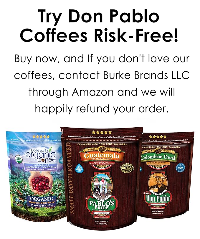 3LB Pablo's Pride Guatemala - Medium-Dark Roast - Whole Bean Coffee - Low Acidity - 3 Pound (3 lb) Bag