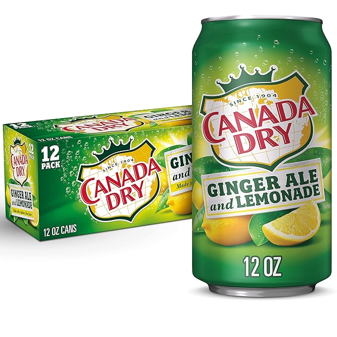 Canada Dry Ginger Ale and Lemonade 12 fl oz cans (pack of 12)