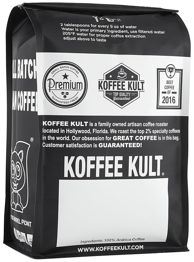 Koffee Kult Koffee Kult Medium Roast Smooth and Flavorful Ground Coffee - Perfect for a Relaxing Cup Anytime (Medium Roast 32oz)
