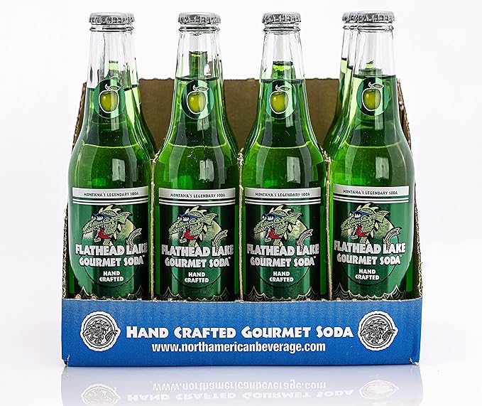 Flathead Lake Gourmet Soda Granny Apple 12-12oz Bottles