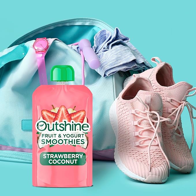 Outshine Smoothie Fruit &amp Yogurt Smoothie Pouches - Strawberry Coconut (24 Pack)