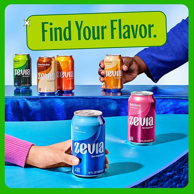 Zevia Zero Calorie Soda Mountain Zevia 12 Ounce Cans (Pack of 20)
