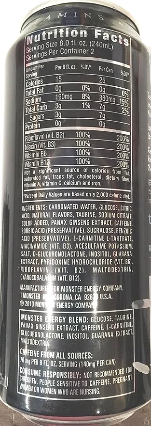 Monster Low Carb Energy Drink - 16fl oz (Pack of 16)