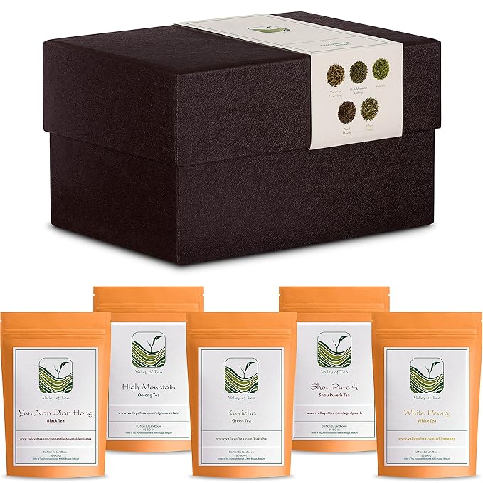 Tea Lovers Gift Box Discover - Luxury Loose Leaf Tea Variety Pack - Specialty Teas Gift Basket - Luxury Gourmet Tea Assortment Samplers - Samples Loose Leaf Tea Gift Set Tea Sampler Gift Set