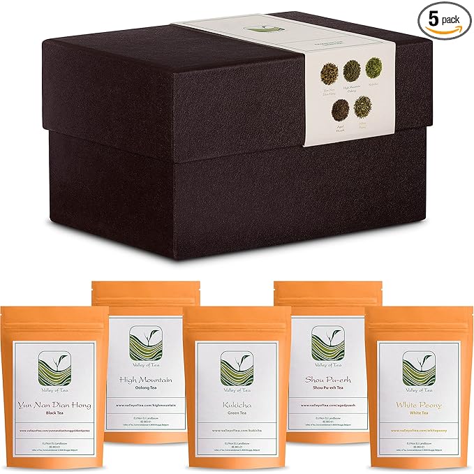 Tea Lovers Gift Box Discover - Luxury Loose Leaf Tea Variety Pack - Specialty Teas Gift Basket - Luxury Gourmet Tea Assortment Samplers - Samples Loose Leaf Tea Gift Set Tea Sampler Gift Set