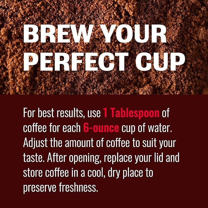 Hills Bros High Yield Ground Coffee Medium Roast 23 Oz. Can (Pack of 6) – Full-Bodied Rich Coffee Taste Balanced for Optimum Caffeine