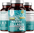 Hydrolyzed Marine Collagen with Hyaluronic Acid Vitamin C Theaflavin and Copper Collagen Supplement for Women and Men for Radiant Skin Hair &amp Nails Gluten Free and Non-GMO 120 Veg Caps