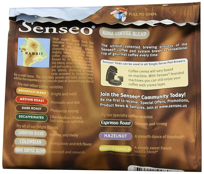 Senseo Coffee Pods Kona Blend16 Count (Pack of 6)