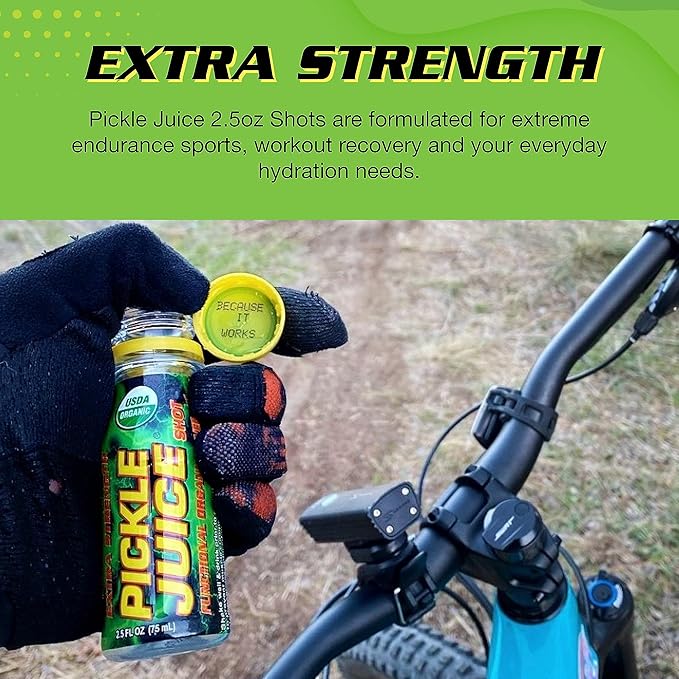 Pickle Juice Sports Drink Shots Extra Strength - Relieves Cramps Immediately - Electrolyte Pickle Juice Shots for Day &amp Night Time Leg Cramp Relief - 2.4 oz 24 Pack