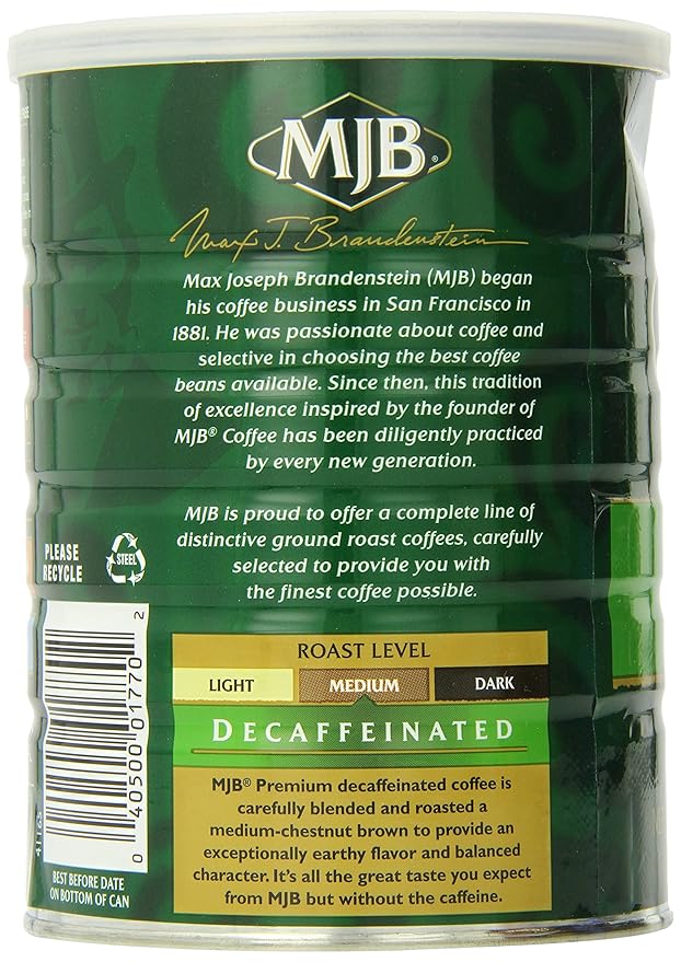 MJB Coffee Decaf Ground 12 Ounce
