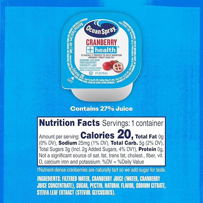 Ocean Spray® Cranberry +Health Juice Drink 4 Fl Oz Cup 48 Count