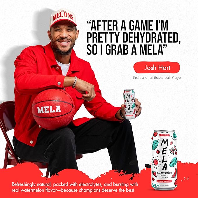 Mela Watermelon Water - Watermelon Juice 100 Percent Natural Fruit Juice with Vitamin C Electrolytes Antioxidants - Coconut Water Alternative Gluten-Free (Original 16.9 fl oz 12-pack)