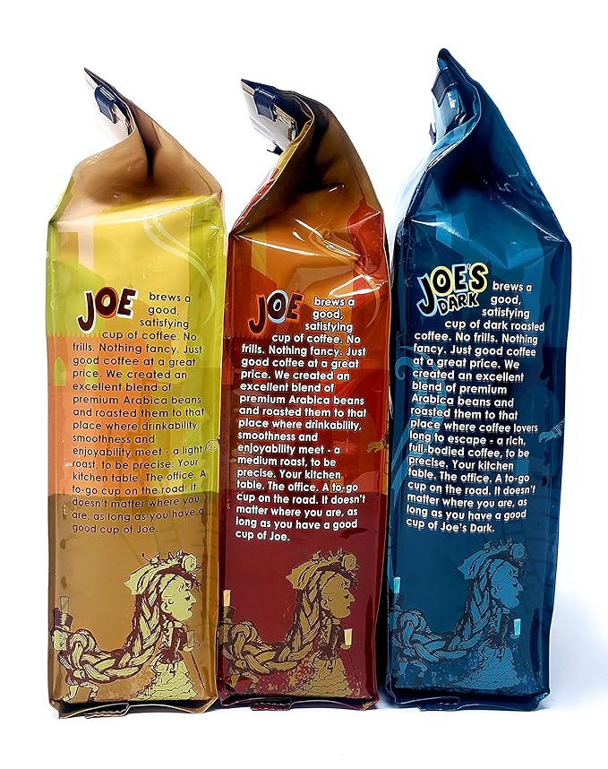 Trader Joes Coffee Ground Variety Pack of 3 Flavors - Light Roast Medium Roast Dark Roast - 41 oz Total - 100% Arabica Ground Coffee