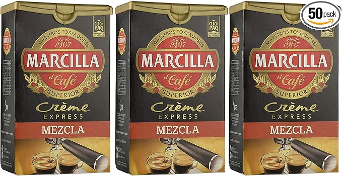 Marcilla Creme Express Mezcla (Mixed) Ground Coffee 250gr. Pack of 3 Units