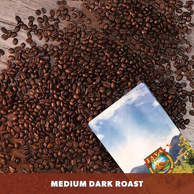 Low Acid Organic Coffee – Whole Bean Mold-Free &amp Stomach Friendly by Java Planet Chocolate and Almond Medium Dark Roast Arabica Gourmet Coffee Grade A Smithsonian Bird Friendly 1LB Bag