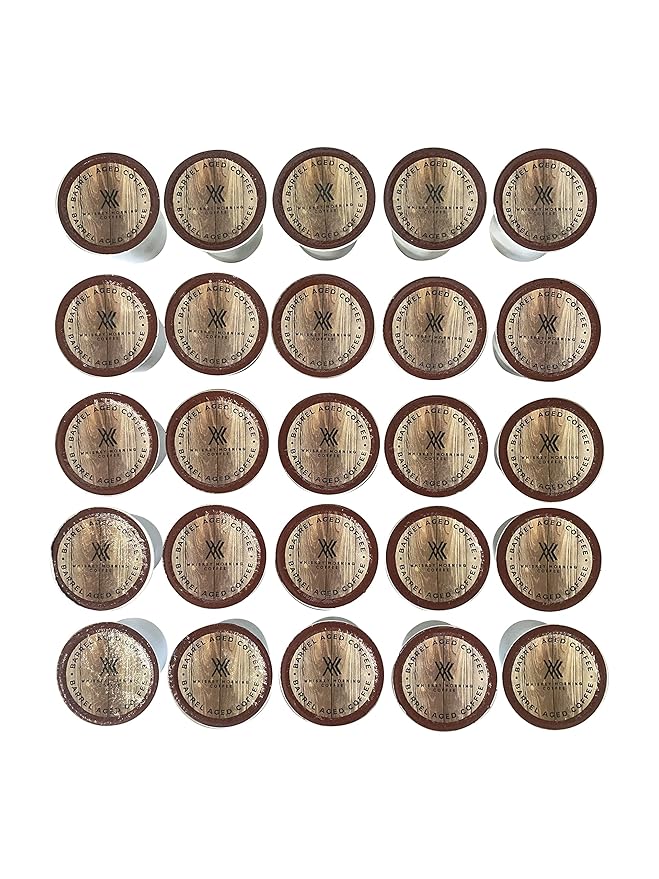 Whiskey Morning Coffee Bourbon Barrel Aged Coffee Pods Fire Roasted Coffee Pod 24 Count Small Batch Roasted Whiskey Infused Single Serve K-Pods Strong &amp Bold Medium Roast