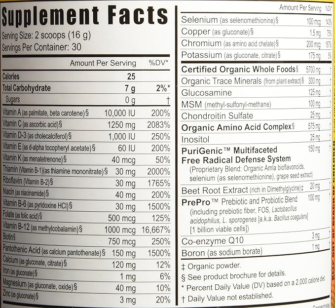 Youngevity Beyond Tangy Tangerine 2.0 Citrus Peach Fusion Multi-Vitamin &amp Mineral Complex - Made with Natural &amp Whole Foods | 8000 ORAC