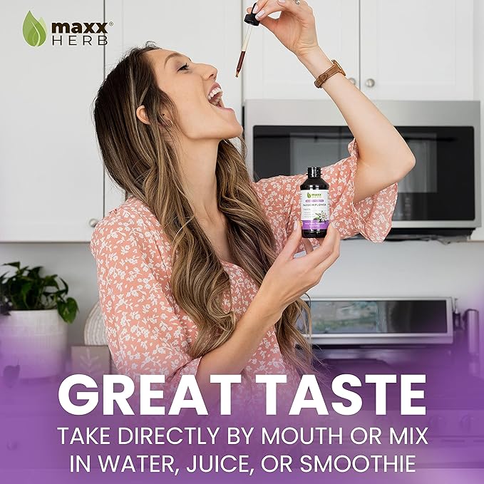 Maxx Herb Passion Flower Extract - Max Strength Passion-Flower Liquid Absorbs Better Than Capsules for Relaxation and Stress Relief Alcohol-Free - 4 Oz Bottle (60 Servings)