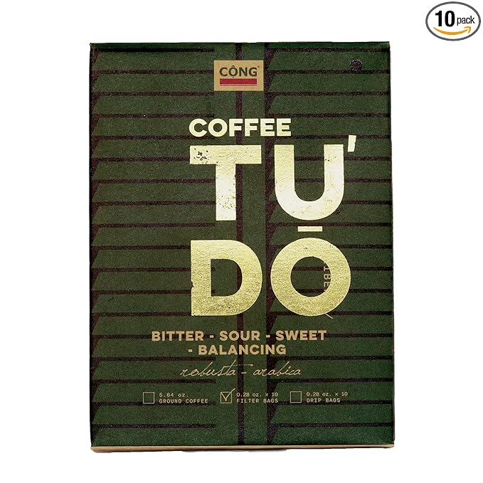 CONG CAPHE - TỰ DO - LIBERTY” Ground Coffee Vietnamese Coffee Robusta &amp Arabica Coffee Medium Roasted (Bag)